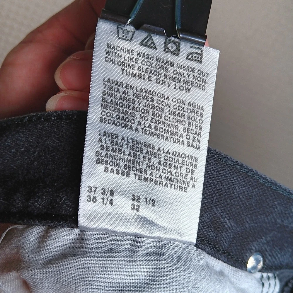 Wrangler Rugged Wear Men's Jeans 36x32 Black Denim Classic Fit Straight Leg READ - Picture 6 of 7